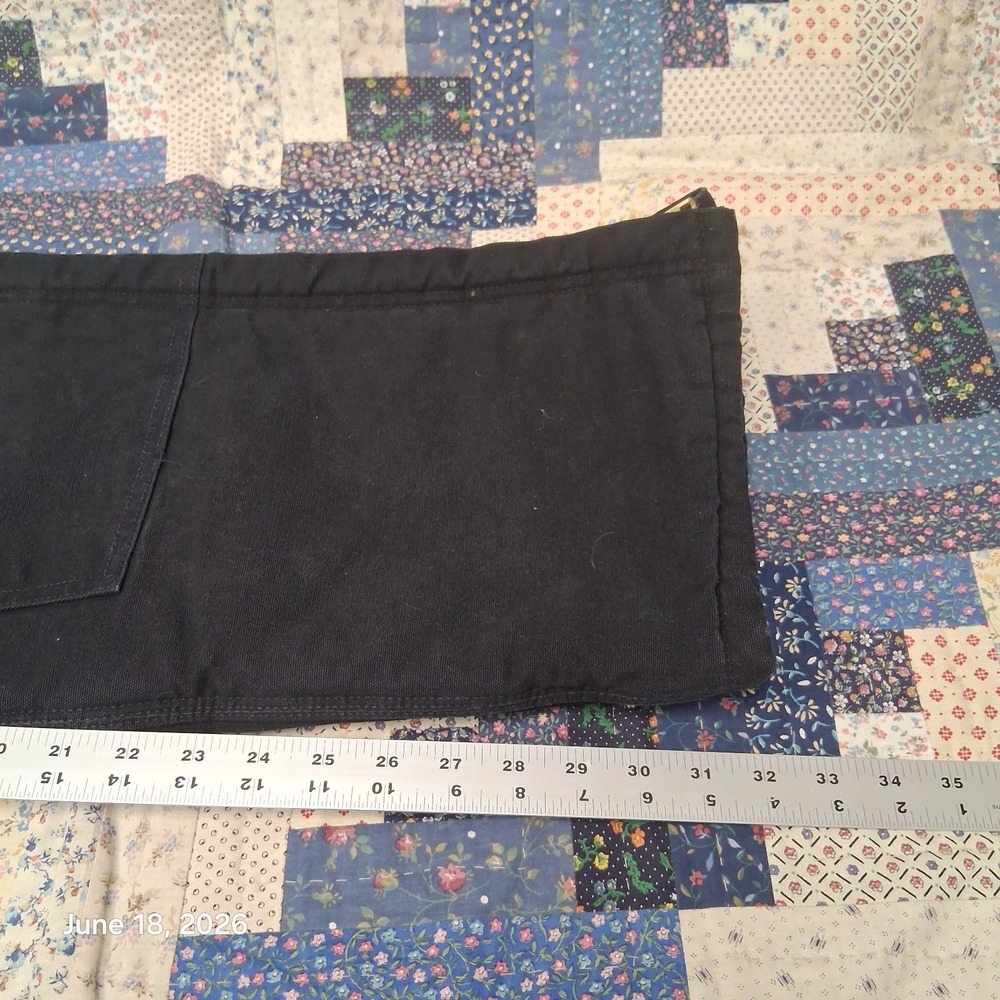Vintage 2002 Carhartt R03 BLK Insulated Black Double Knee Overall Bibs Sz 32x32 - Picture 12 of 15